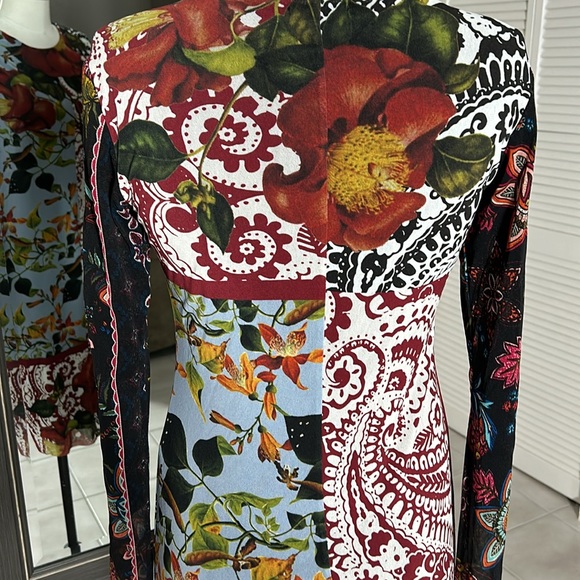 Louisiana Lined Combo Print Long Sleeve Crew Neck Dress size L- EUC - Picture 14 of 16